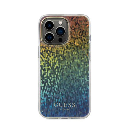 Guess IML Faceted Mirror Disco Iridescent - iPhone 15 Pro Max Tasche (Iridescent)