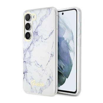 Guess Marble Collection - Etui Samsung Galaxy S23+ (blanc)