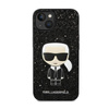 Karl Lagerfeld Glitter Flakes Ikonik - Case for iPhone 14 Plus (Black)