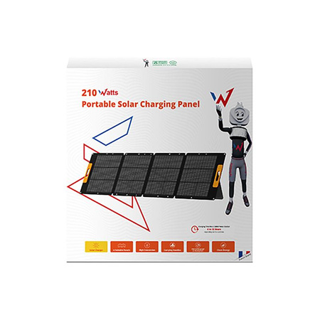 Wonder Ws210 - Panneau solaire 210W / chargeur solaire avec sortie MC4 (Noir)