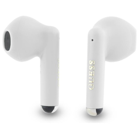 Guess Printed Classic Logo - Bluetooth TWS Headphones + Charging Case (White)