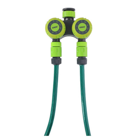 Kinzo - Időzítő vezérlő, öntözés programozó, kettős, 0-120 perc