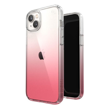 Speck Presidio Perfect-Clear + Ombre - pouzdro pro iPhone 15 Plus / 14 Plus s povrchovou úpravou MICROBAN (čiré / Vintage Rose Fade)