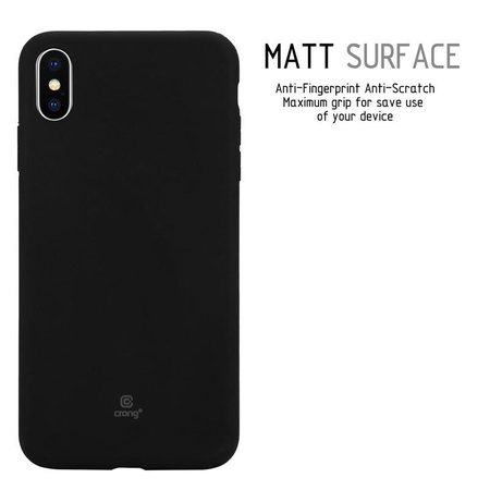 Crong Soft Skin Cover - iPhone Xs Max tok (fekete)