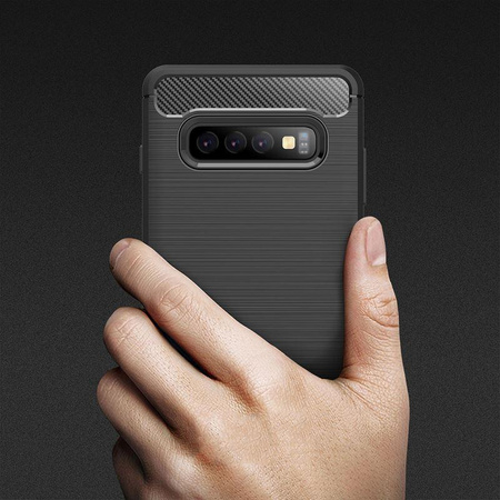 Crong Soft Armour Cover - Étui pour Samsung Galaxy S10+ (noir)