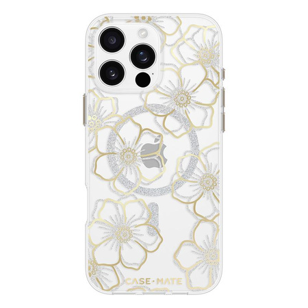 Case-Mate Floral Gems MagSafe - Hülle für iPhone 16 Pro Max (Gold)