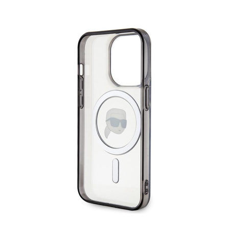 Karl Lagerfeld IML Karl Head MagSafe - iPhone 15 Pro Case (Transparent)