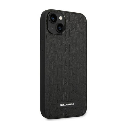 Karl Lagerfeld Saffiano Mono Metal Logo - Etui iPhone 14 Plus (černý)