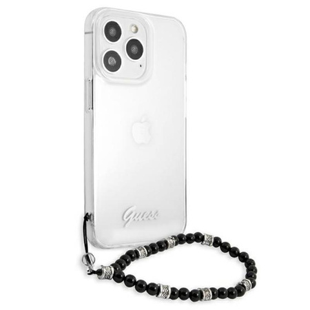 Guess Black Pearl Strap - pouzdro pro iPhone 13 Pro Max (průhledné)