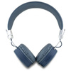 Guess Grained Classic Round Shape - Drahtlose Bluetooth ENC Over-Ear Kopfhörer (Blau)