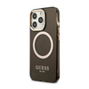 Guess Gold Outline Translucent MagSafe - iPhone 13 Pro tok (fekete)