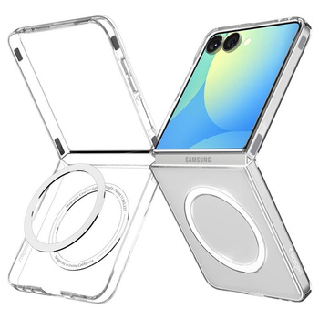 Spigen Airskin Mag MagSafe - Case for Samsung Galaxy Z Flip 7 (Clear/White)