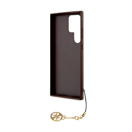 Collection Guess 4G Charms - Étui Samsung Galaxy S24 Ultra (marron)