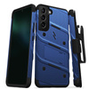 ZIZO BOLT Series - Armored case for Samsung Galaxy S22+ with 9H glass for screen + holder with stand (blue)