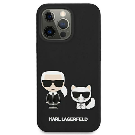 Karl Lagerfeld Slilicone Karl & Choupette Magsafe - iPhone 13 Pro Case (noir)