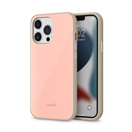 Moshi iGlaze Slim Hardshell tok - iPhone 13 Pro tok (SnapTo rendszer) (Dahlia Pink)