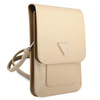 Guess Wallet Saffiano Triangle Logo Phone Bag - Smartphone- und Zubehörtasche (Beige)
