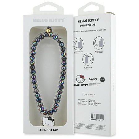 Hello Kitty Pearls Kitty Head – Handy-Anhänger (schwarz)