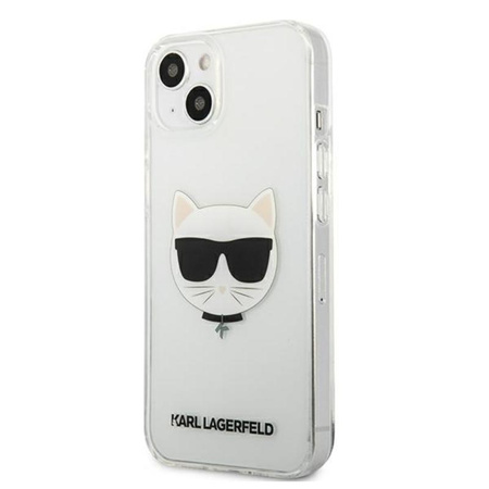Karl Lagerfeld Choupette Head - pouzdro pro iPhone 13 (průhledné)