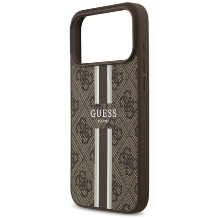 Guess 4G Printed Stripes MagSafe - iPhone 17 Pro Max Case (brown)