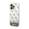 Guess 4G Stripe Script Logo Galvanizált minta - iPhone 14 Pro Max tok (khaki)