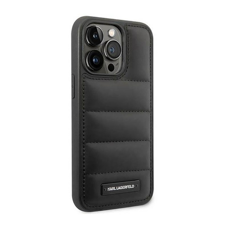 Karl Lagerfeld Puffy Elongated Logo - Coque pour iPhone 14 Pro (noir)