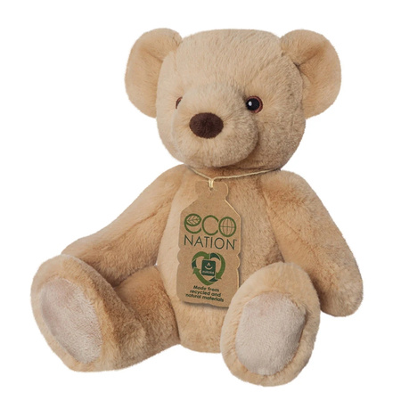 PLUSZOWY MIŚ TEDDY BEAR MASKOTKA BRĄZOWY MISIEK PRZYTULANKA ECO NATION 28CM