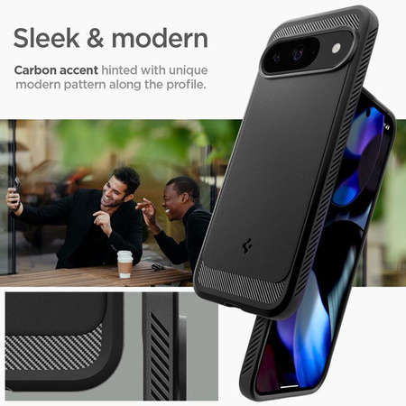 Spigen Rugged Armor - tok Google Pixel 9 / 9 Pro (matt fekete)