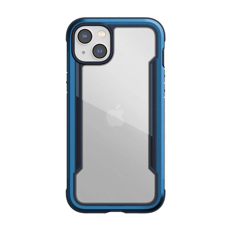 X-Doria Raptic Shield - Coque en aluminium pour iPhone 14 Plus (testée pour une chute de 3m) (Bleu marine)