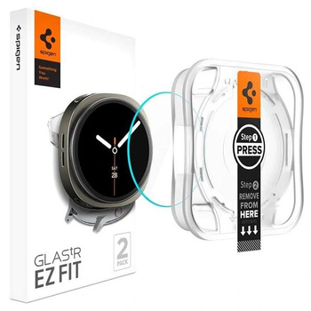 SZKŁO HARTOWANE NA EKRAN DO GALAXY WATCH 8 40 mm, Spigen, Ochronne, 2szt