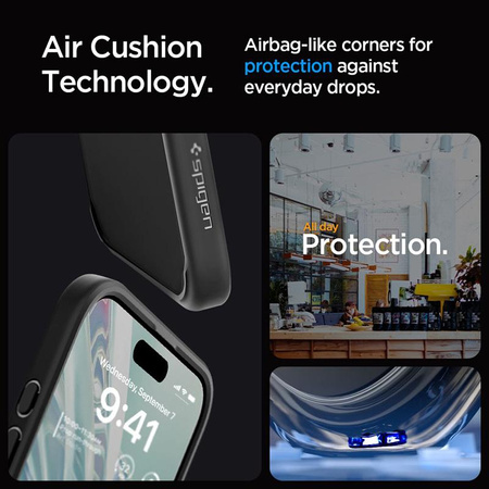 Spigen Ultra Hybrid - Coque pour iPhone 15 Pro Max (Noir mat)
