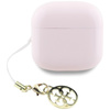 Guess Glossy Effect Printed Classic Logo & Charm - TWS Bluetooth Headphones + Charging Case (pink)