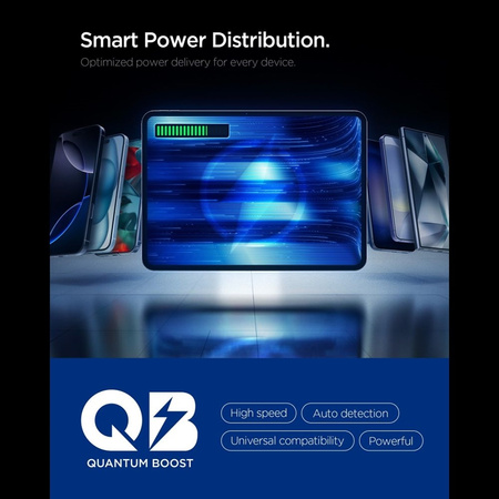 Spigen Essential EE673EU GaN Pro - Nabíječka do zásuvky 2x USB-C + USB-A 67W (Bílá)