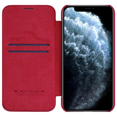 Kožené pouzdro Nillkin Qin - Pouzdro pro Apple iPhone 12 Mini (modré)