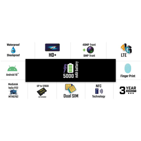 Energizer HardCase H620S - Robustes 4GB RAM 64GB 6.2" 4G LTE Dual Sim EU Smartphone (Schwarz)