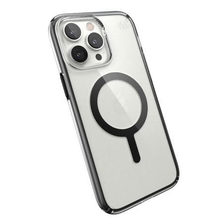 Speck Presidio Perfect-Clear Impact Geometry + MagSafe - iPhone 14 Pro Max tok MICROBAN bevonattal (Clear / Fekete)