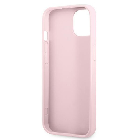 Guess Saffiano Hot Stamp & Metal Logo - étui pour iPhone 13 mini (lilas)