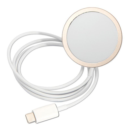 Guess Bundle Pack MagSafe 4G - MagSafe iPhone 12 / iPhone 12 Pro Tasche + Ladegerät Set (rosa/gold)