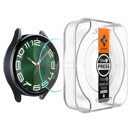 Spigen GLAS.TR EZ FIT - Verre trempé pour Samsung Galaxy Watch 6 Classic 47 mm (2 pcs)