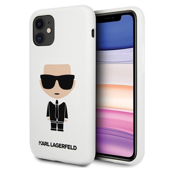Karl Lagerfeld Fullbody Silicone Iconic - Coque iPhone 11 (Blanc)