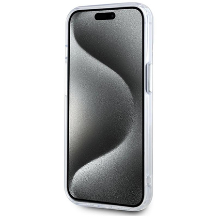 Karl Lagerfeld IML Metall Karl Head MagSafe - Hülle für iPhone 15 Plus (weiß)
