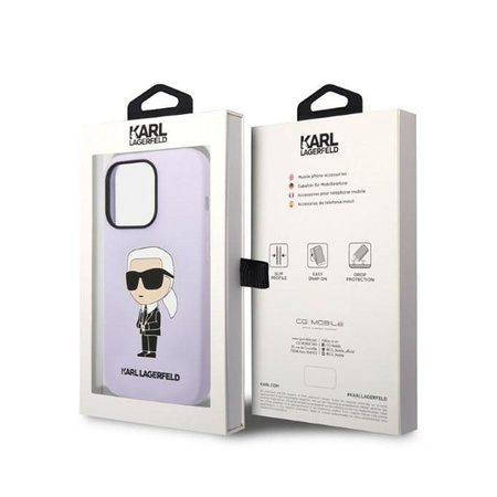 Karl Lagerfeld Silicone NFT Ikonik - Coque iPhone 14 Pro Max (violet)