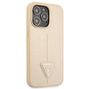 Guess SaffianoTriangle Logo Case - Pouzdro pro iPhone 13 Pro (béžové)