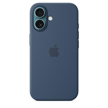 Apple szilikon tok - Szilikon tok MagSafe-rel iPhone 16 készülékhez (farmer)