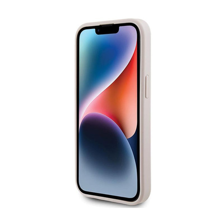Guess 4G fém arany logó - iPhone 15 Plus tok (rózsaszín)