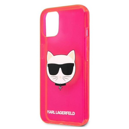 Karl Lagerfeld Choupette Head - iPhone 13 mini tok (fluo rózsaszín)