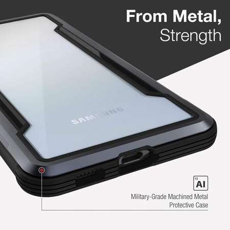 X-Doria Raptic Shield - Samsung Galaxy S21+ Aluminiumgehäuse (antimikrobieller Schutz) (Schwarz)