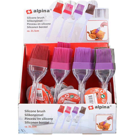 Alpina - Silikonpinsel zum Marinieren von Speisen 21 cm (rosa)