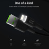 Green Cell Ray - USB kabel - Lightning 200 cm s bílým LED podsvícením, rychlé nabíjení Apple 2,4 A