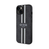Guess 4G Printed Stripes MagSafe - iPhone 15 Case (black)